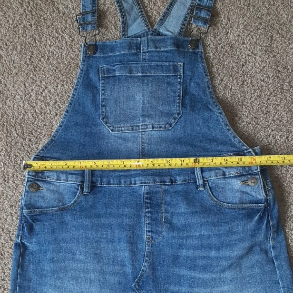 SO Blue Denim Overall Skirt with Contrast Stitching - Picture 6 of 8